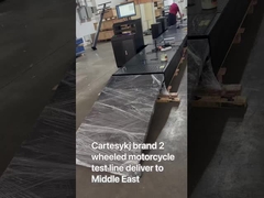 Linia testowa motocykli dwukołowych  rolkowy tester hamulców prędkościomierz zbieżność kół  zacisk koła