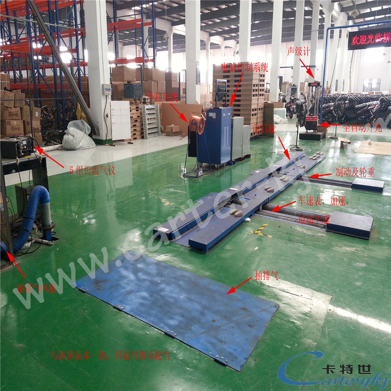 10kW silnik silnik motocykla linii badawczej do dokładnego testowania prędkości hamulca i obciążenia