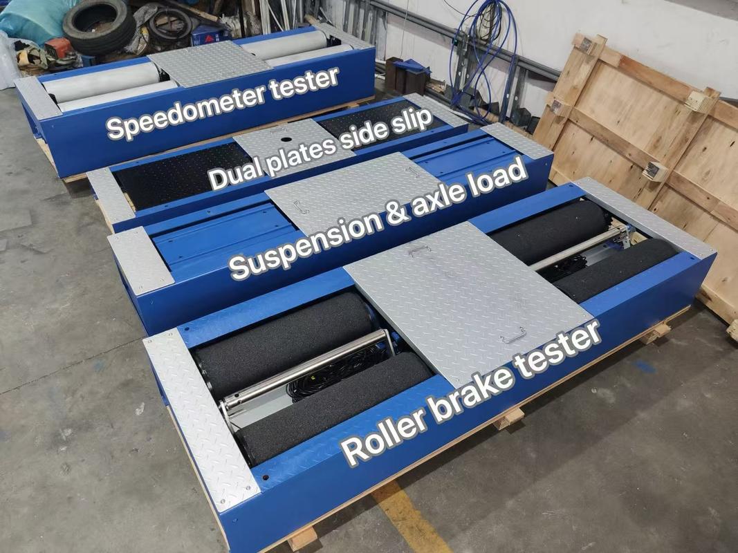 5-w-1 tester hamulców rolkowych z 4000 kg obciążenia maksymalnego osi Patentowany walor szlifowy i komputer kontroli przemysłowej