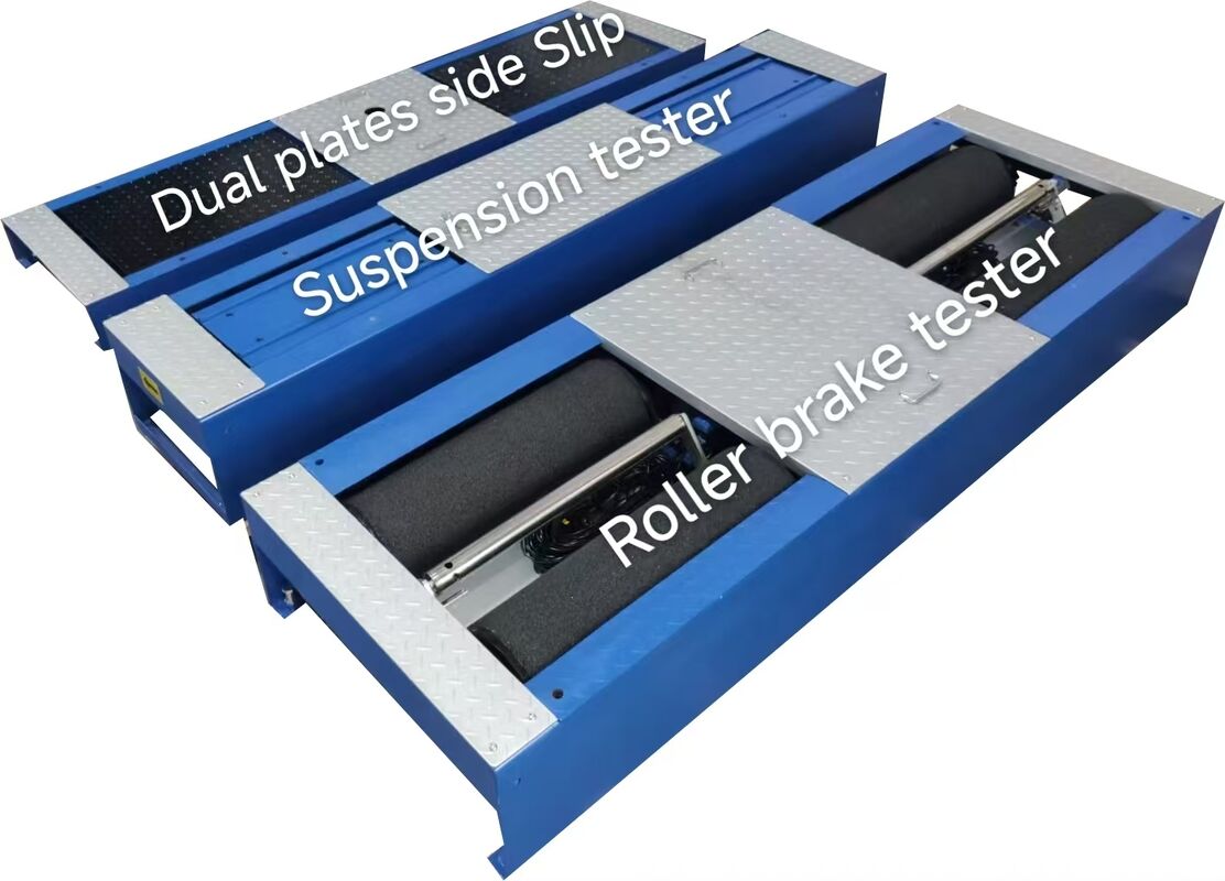 CTGT-3-4 Linia badawcza pojazdu na rolkach 4-w-jeden Badanie hamulców na rolkach z obciążeniem osi Jednorazowy tester przesuwania boków płytki Badanie zawieszenia