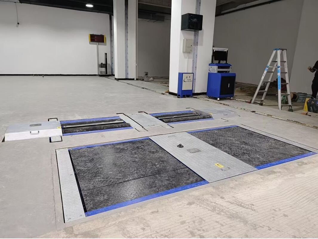 Wykonanie testów na torze ciężarówki do warsztatu samochodowego Wykrywacz sił hamulców rolkowych Siły z ośmiowym obciążeniem Wykrywacz ślizgu bocznego z podwójnymi płytami 10T